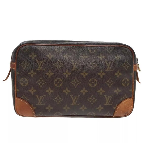 LOUIS VUITTON Monogram Compiegne 28 Clutch Bag M51845 LV Auth 90058 - Picture 2 of 16